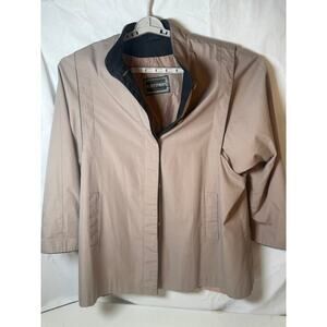 Fleet Street Women’s Taupe Jacket Lightweight Blazer Coat Classic Transitional